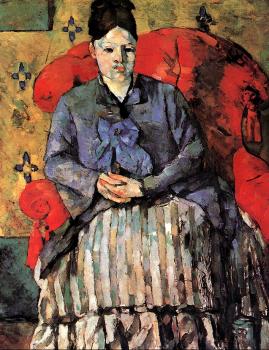 保羅 塞尚 Potrait of Mme Cezanne in Red Armchair